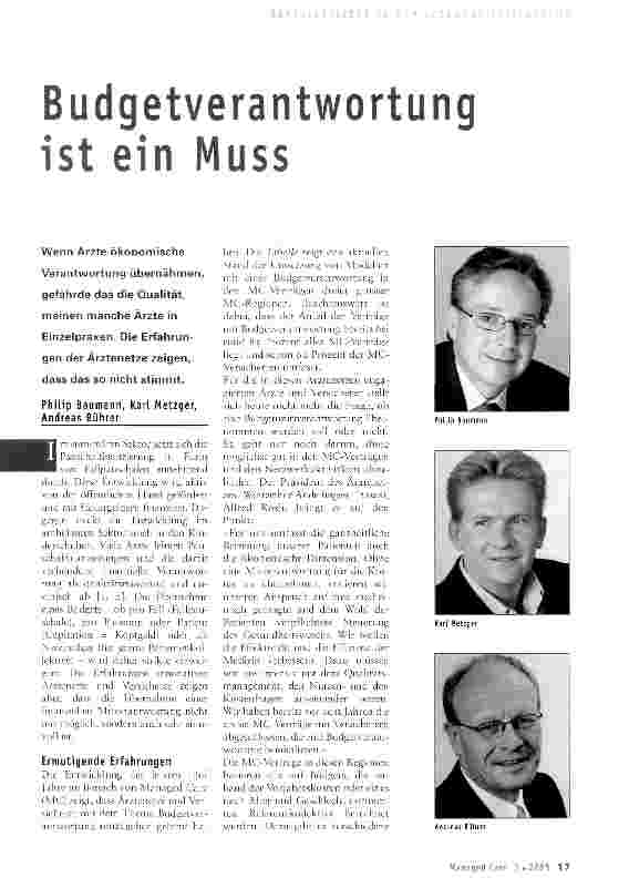 Vorschauseite 1: Budgetverantwortung ist ein Muss