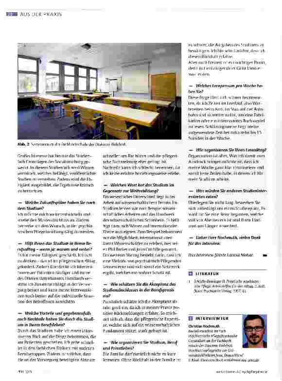 Vorschauseite 2: Psychiatrische Pflege/Psychische Gesundheit an der Fachhochschule der Diakonie Bielefeld