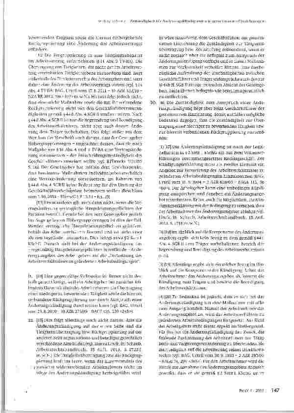 Vorschauseite 2: Zuständigkeit für Änderungskündigungen in gemeinsamen Einrichtungen