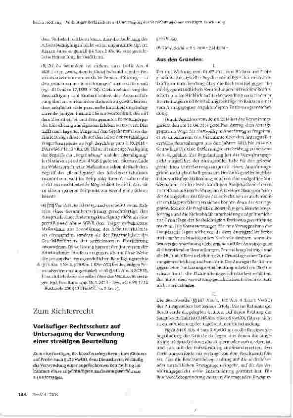 Vorschauseite 3: Zuständigkeit für Änderungskündigungen in gemeinsamen Einrichtungen