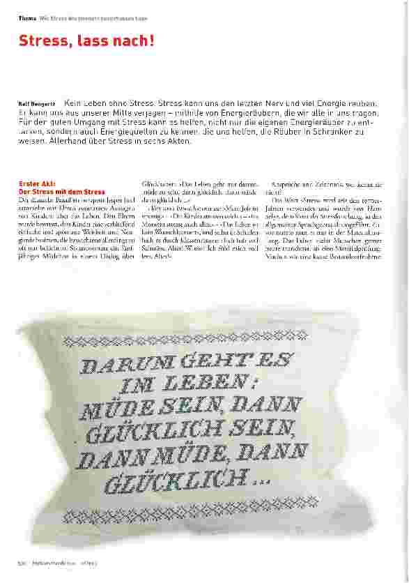Vorschauseite 1: Stress, lass nach!