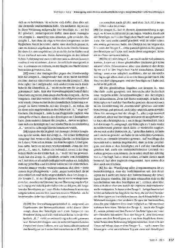 Vorschauseite 5: Außerordentliche Kündigung eines Personalratsmitglieds wegen vorgetäuschter Arbeitsunfähigkeit (verneint), genesungswidrigen Verhaltens (bejaht) und Erforderlichkeit einer Abmahnu…