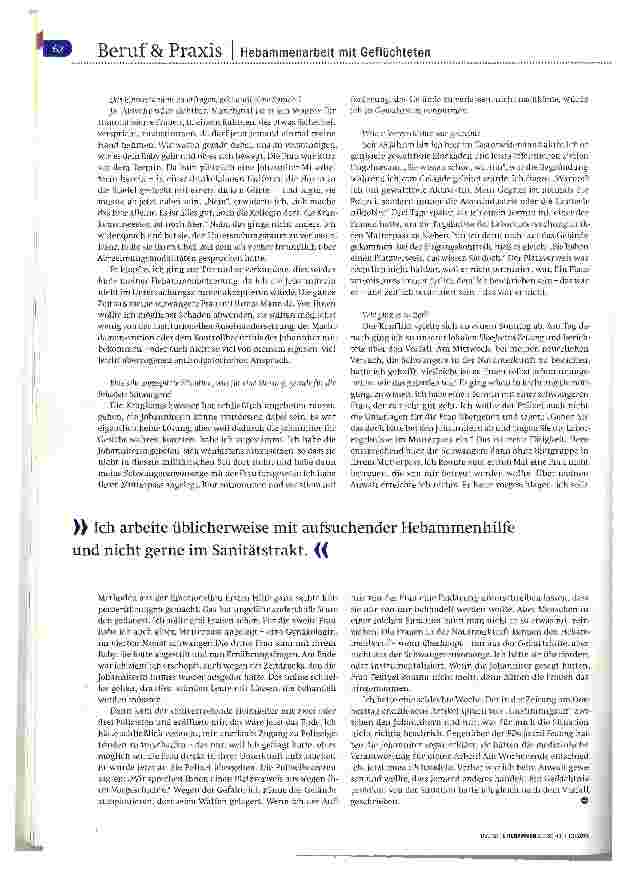 Vorschauseite 3: Interview mit Katja Tempel zur Hebammenarbeit mit Geflüchteten | Teil 1 Barrieren abbauen