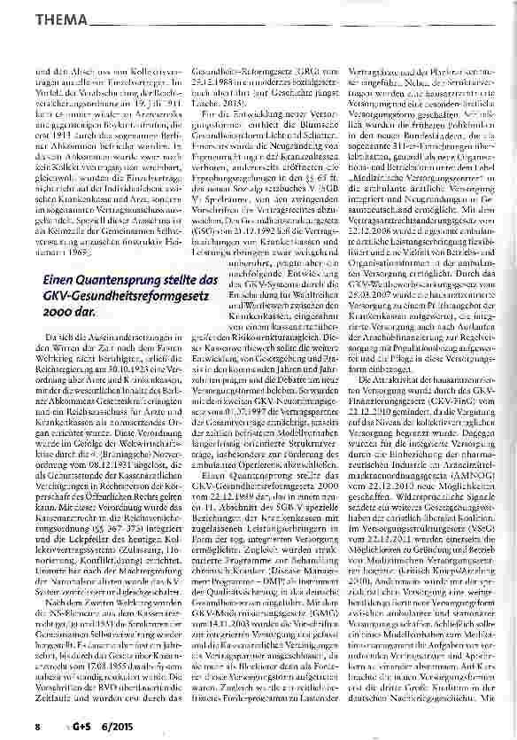 Vorschauseite 2: Neue Versorgungsformen: Sachstand nach dem GKV-Versorgungsstärkungsgesetz