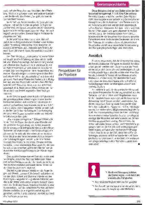 Vorschauseite 4: Tanzen im Sitzen Eine neue hilfreiche Methode, die aus der täglichen Praxis heraus entwickelt wurde