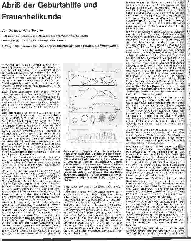 Vorschauseite 1: Abriß der Geburtshilfe und Frauenheilkunde 3. Folge: Die normale Funktion des weiblichen Genitalapperates