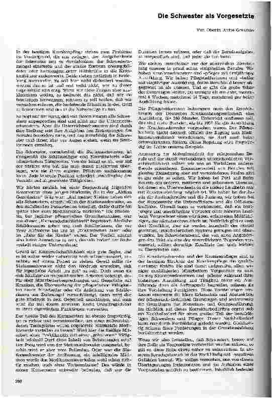 Vorschauseite 1: Die Schwester als Vorgesetzte
