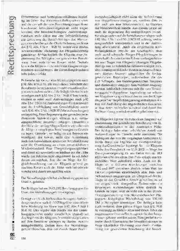 Vorschauseite 3: Inrechnungstellung der Investitionsaufwendungen gegenüber HeimbewohnernNPflegeG § 13; SGB XI § 9, § 11, § 82 Abs. 2 Nr. 1 und Nr. 3 sowie Abs. 3 Satz 1; BSHG § 93 Abs. 7 Satz 4