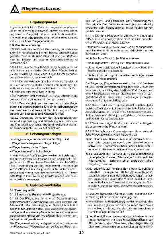 Vorschauseite 2: Qualitätspapier nach  80 SGB XI