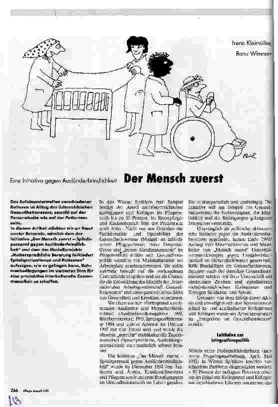 Vorschauseite 1: Der Mensch zuerst Eine Initiative gegen Ausländerfeindlichkeit