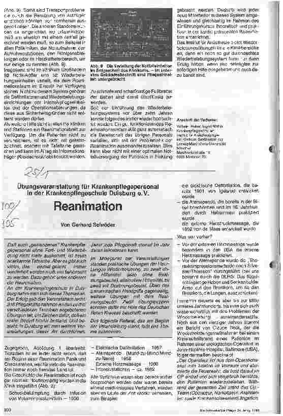 Vorschauseite 1: Reanimitation/Übungsveranstaltung für Krankenpflegepersonal in der Krankenpflegeschule Duisburg e.V.