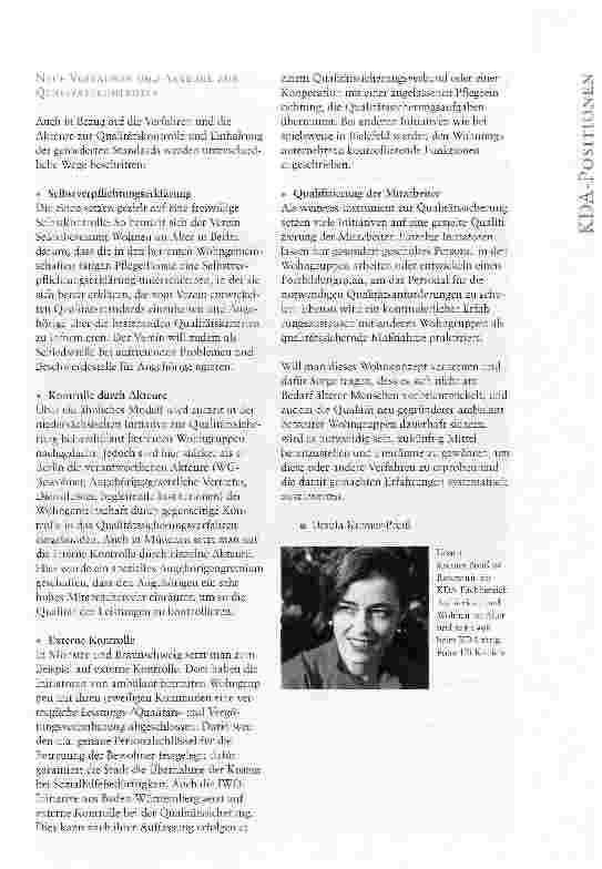 Vorschauseite 2: ERPROBUNG NEUER WEGE DER QUALITÄTSSICHERUNG AM BEISPIEL AMBULANT BETREUTER WOHNGRUPPEN