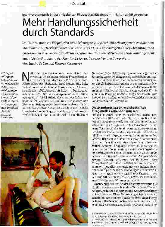 Vorschauseite 1: Mehr Handlungssicherheit durch Standards