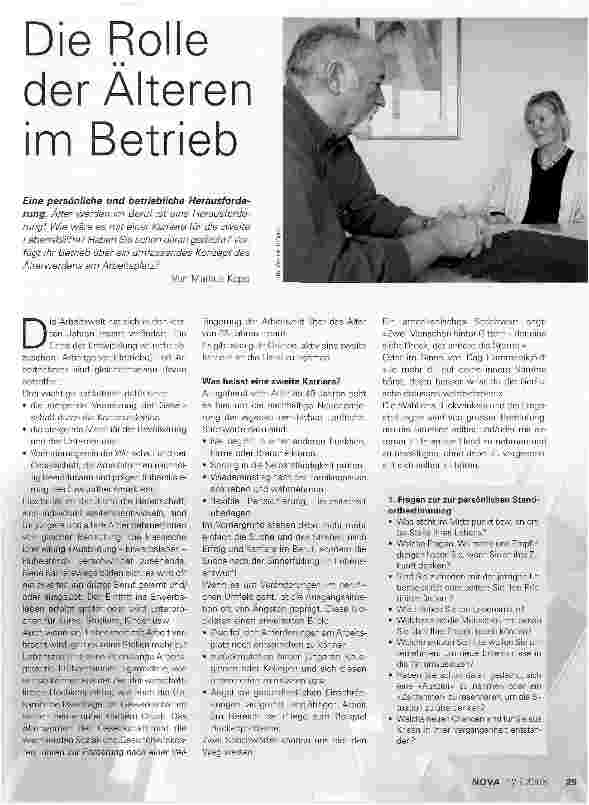 Vorschauseite 1: Die Rolle der Älteren im Betrieb