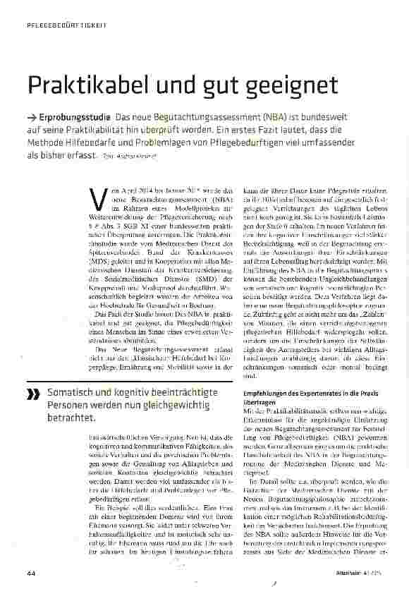 Vorschauseite 1: Praktikabel und gut geeignet