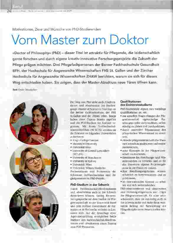 Vorschauseite 1: Vom Master zum Doktor