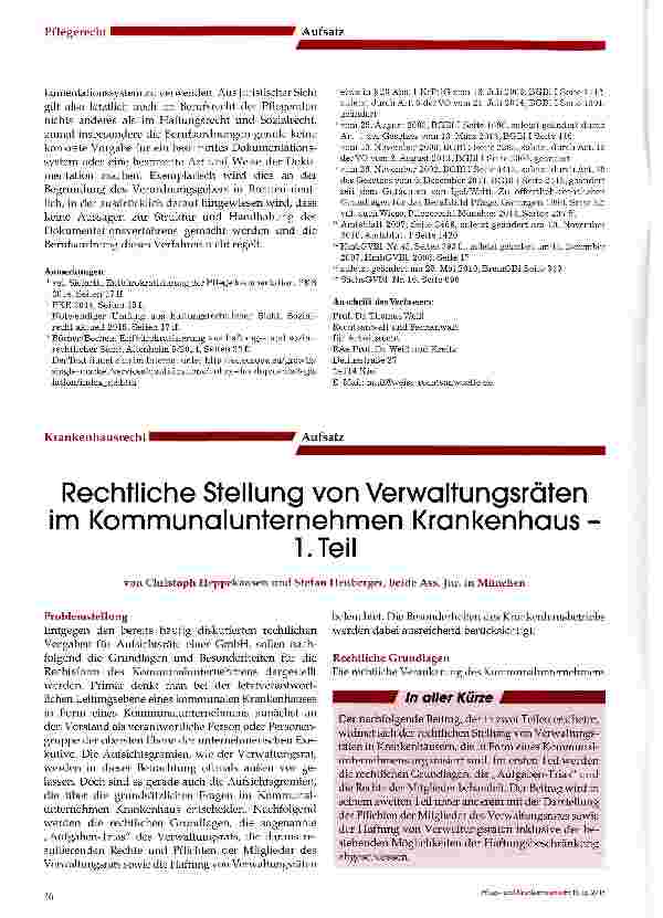 Vorschauseite 4: Die berufsrechtlichen Vorschriften zur Pflegedokumentation