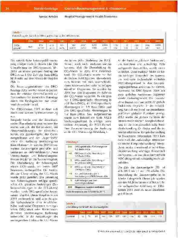 Vorschauseite 2: G-DRG-Version 2015-Auswirkungen auf unser Fachgebiet
