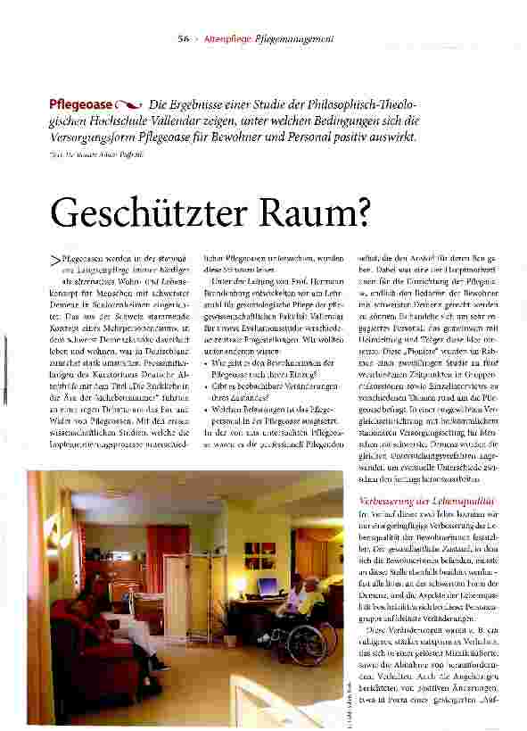 Vorschauseite 1: Geschützter Raum?