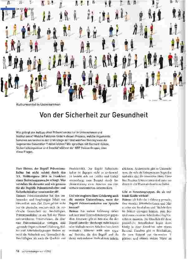 Vorschauseite 1: Von der Sicherheit zur Gesundheit