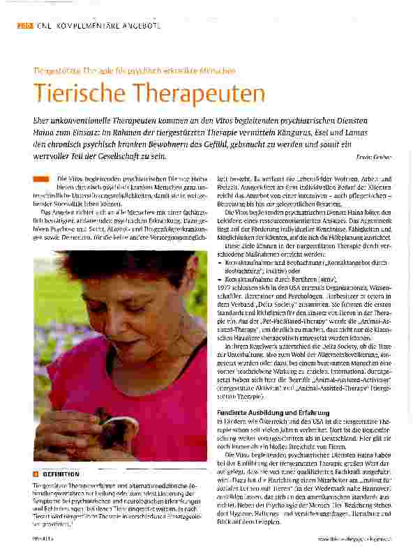Vorschauseite 1: Tierische Therapeuten