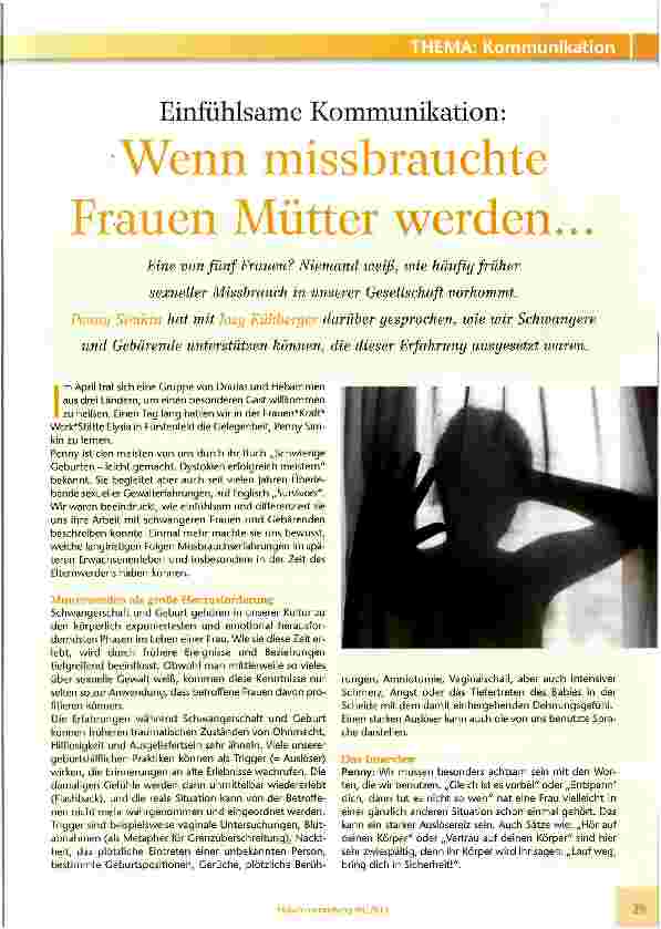 Vorschauseite 1: Einfühlsame Kommunikation: Wenn missbrauchte Frauen Mütter werden...