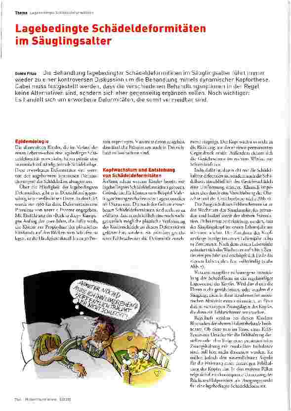 Vorschauseite 1: Lagebedingte Schädeldeformitäten im Säuglingsalter