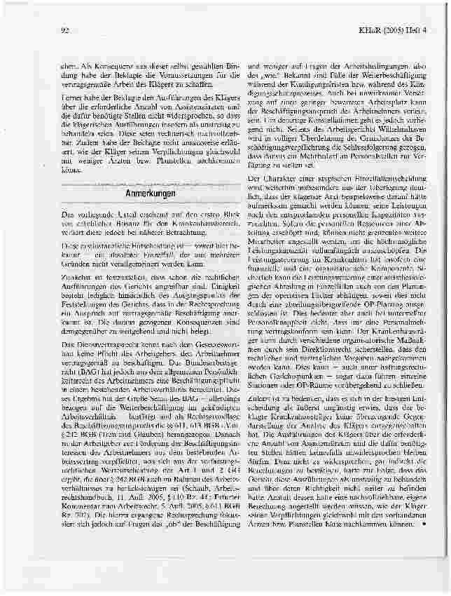 Vorschauseite 2: Bei personeller Unterbesetzung haften Chefärzte nicht für die Überschreitung der Maximalarbeitszeiten