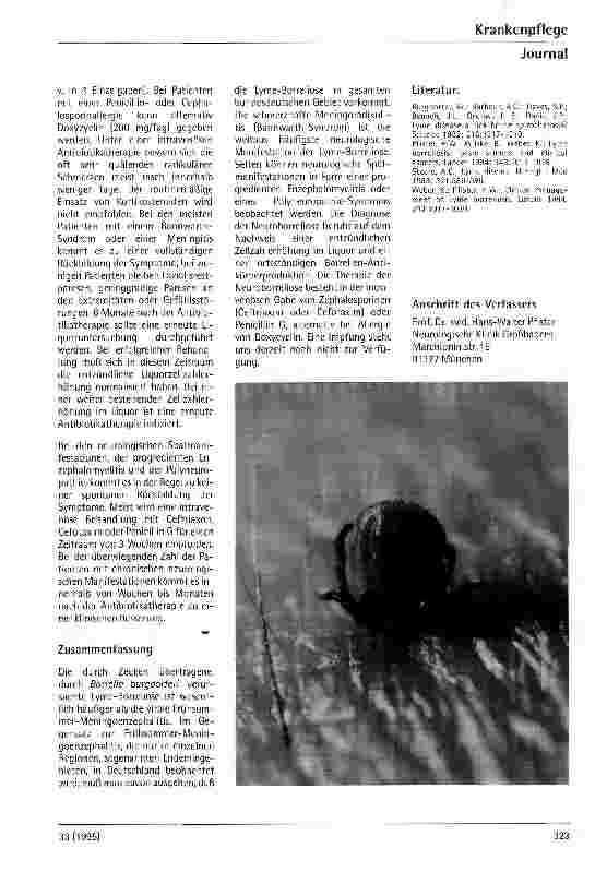 Vorschauseite 4: Lyme-Borreliose - Diagnostik und Therapie aus neurologischer Sicht