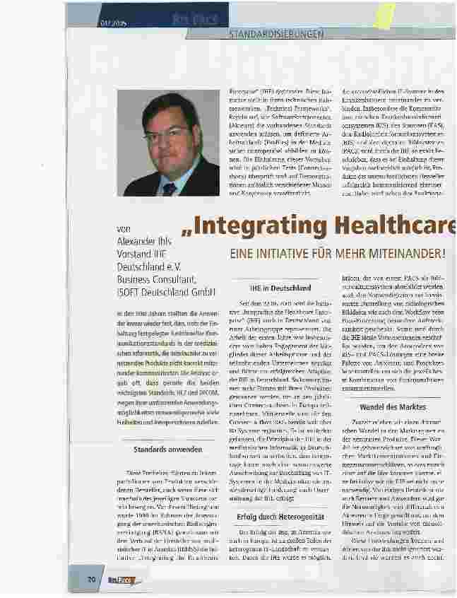 Vorschauseite 1: Integrating Healthcare Enterprise (IHE)