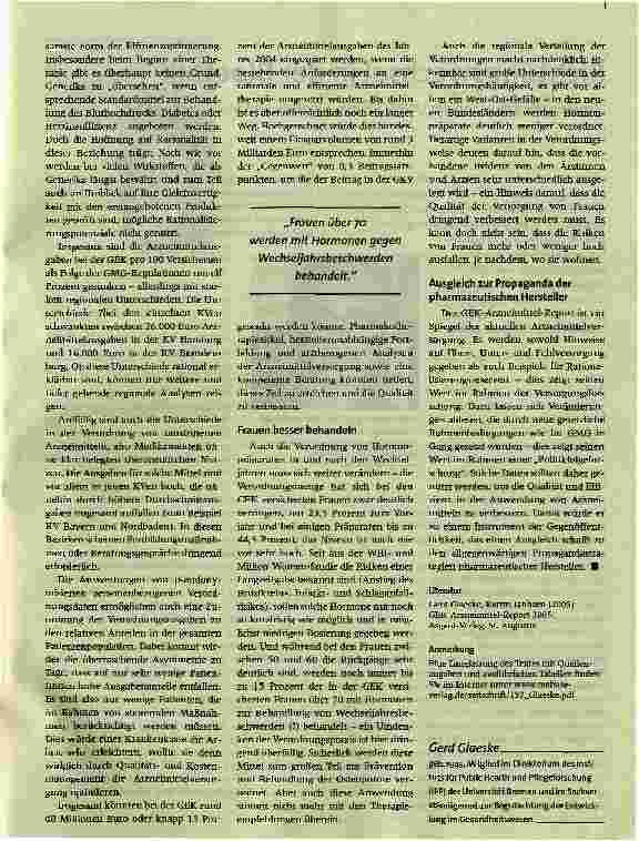 Vorschauseite 2: Verschwendung stoppen, Qualität fördernErgebnisse aus dem GEK-Arzneimittel-Report 2005