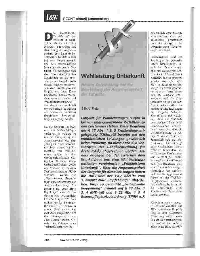 Vorschauseite 1: Wahlleistung Unterkunft
