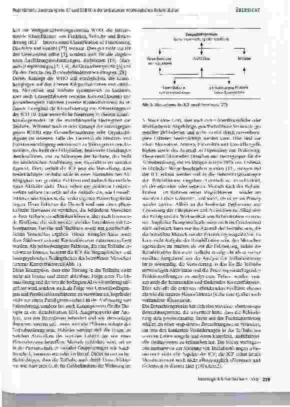 Vorschauseite 2: Projektarbeit: Therapeutische Strategien zur Umsetzung von ICF und SGB IX in der ambulanten wohnortnahen neurologischen Rehabilitation zur Verbesserung der Teilhabe am Leben in de…