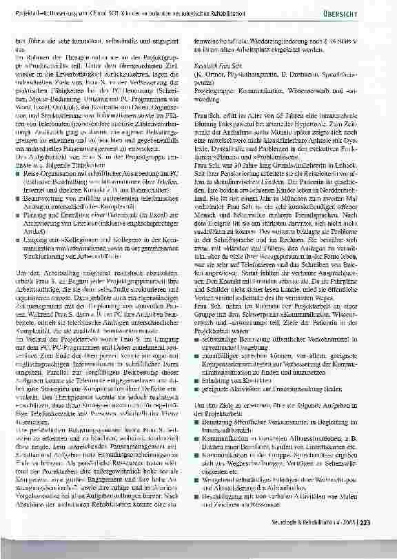 Vorschauseite 6: Projektarbeit: Therapeutische Strategien zur Umsetzung von ICF und SGB IX in der ambulanten wohnortnahen neurologischen Rehabilitation zur Verbesserung der Teilhabe am Leben in de…