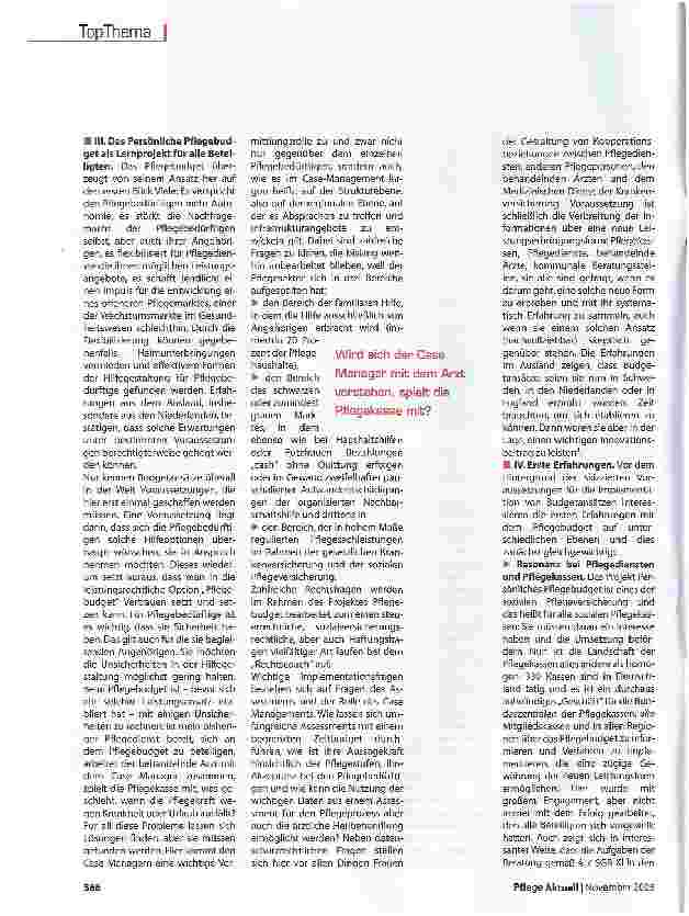 Vorschauseite 3: Projekt persönliches Pflegebudget