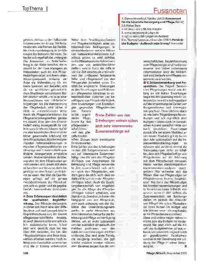 Vorschauseite 5: Projekt persönliches Pflegebudget