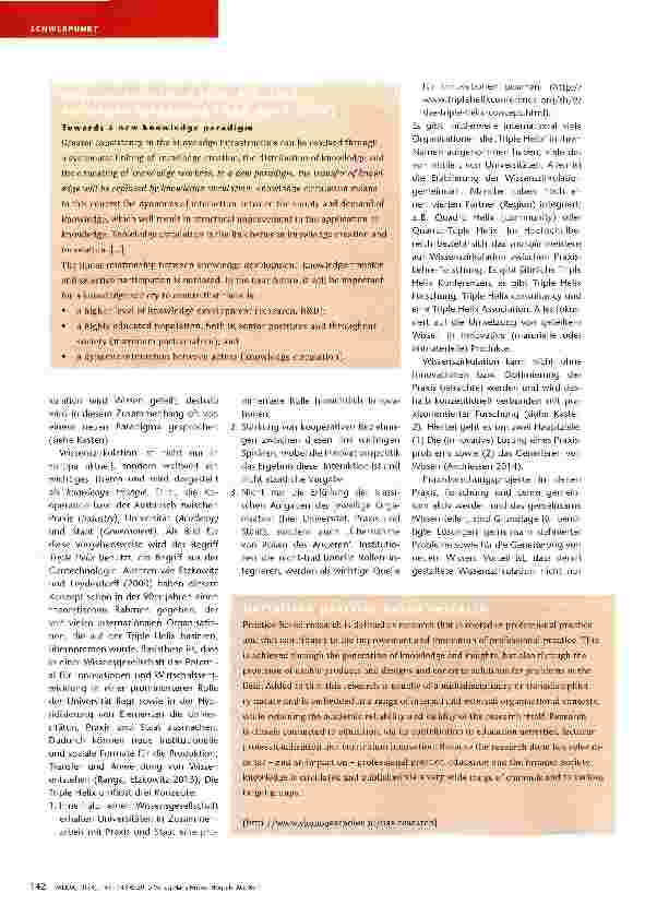 Vorschauseite 2: Von der Wissenszirkulation hin zur Triple Helix: internationale Entwicklungen