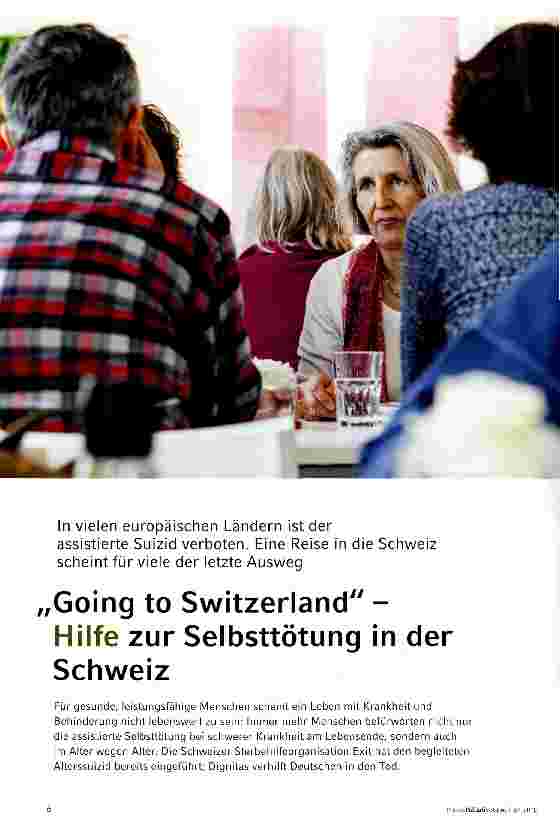 Vorschauseite 1: Going to Switzerland -Hilfe zur Selbsttötung in der Schweiz