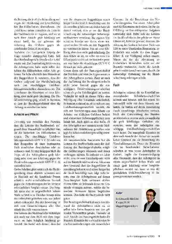 Vorschauseite 2: Unkenntnis schütz den Arbeitgeber nicht vor der Haftung