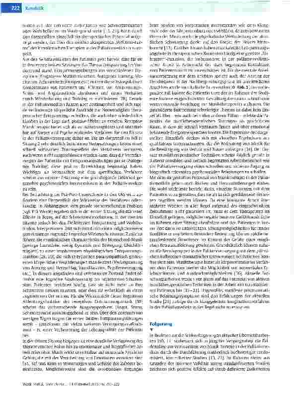 Vorschauseite 6: Mehr als nur Entspannung? Möglichkeiten und Grenzen rezeptiver musiktherapeutischer Techniken in der Palliativmedizin