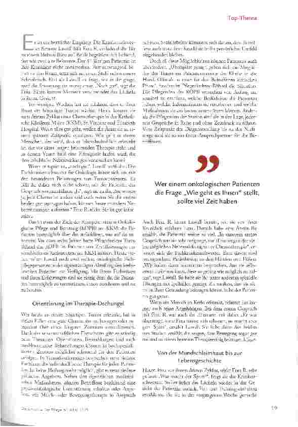 Vorschauseite 2: ZEIT ZUM ZUHÖREN