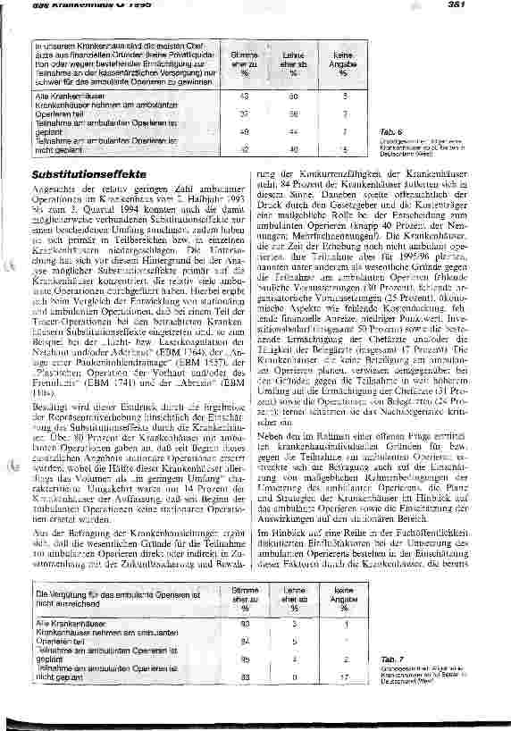 Vorschauseite 5: Entwicklung des ambulanten Operierens im Krankenhaus 1993/94 Ergebnisse einer Repräsentativerhebung