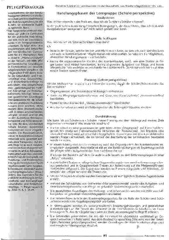 Vorschauseite 6: Lernsituationen in der Gesundheitsund Krankenpflege/ Gesundheitsund Kinderkrankenpflegeausbildung