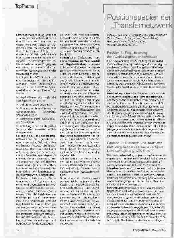 Vorschauseite 3: Ausbildung - Modellprojekte vernetzen