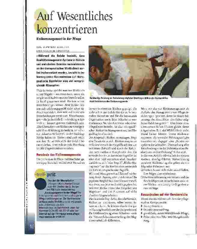 Vorschauseite 1: Auf Wesentliches konzentrieren