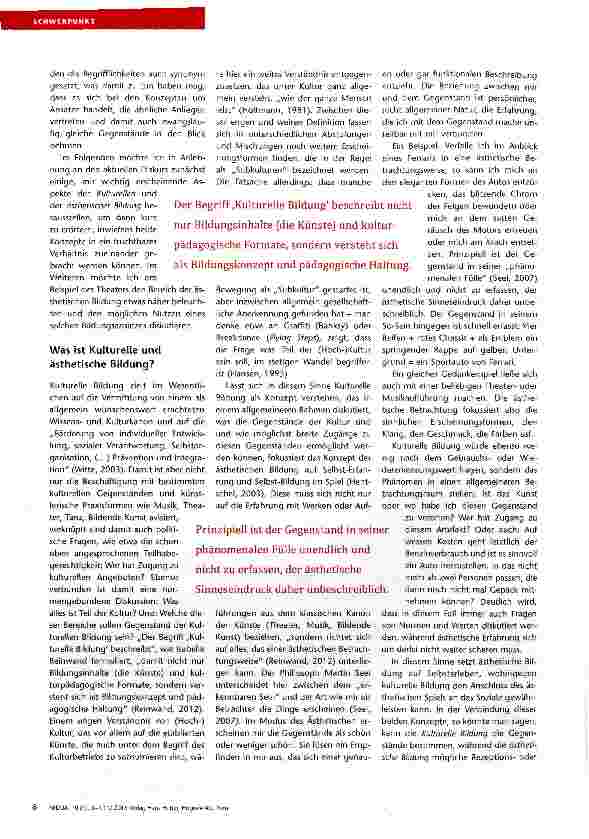 Vorschauseite 2: Was ist ästhetische Bildung?