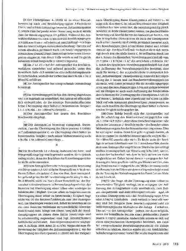 Vorschauseite 2: Mitbestimmung bei Übertragung einer höher zu bewertenden Tätigkeit