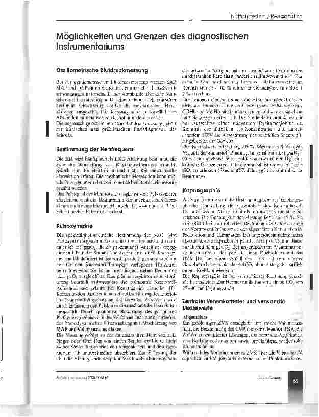 Vorschauseite 1: Möglichkeiten und Grenzen des diagnostischen Instrumentariums