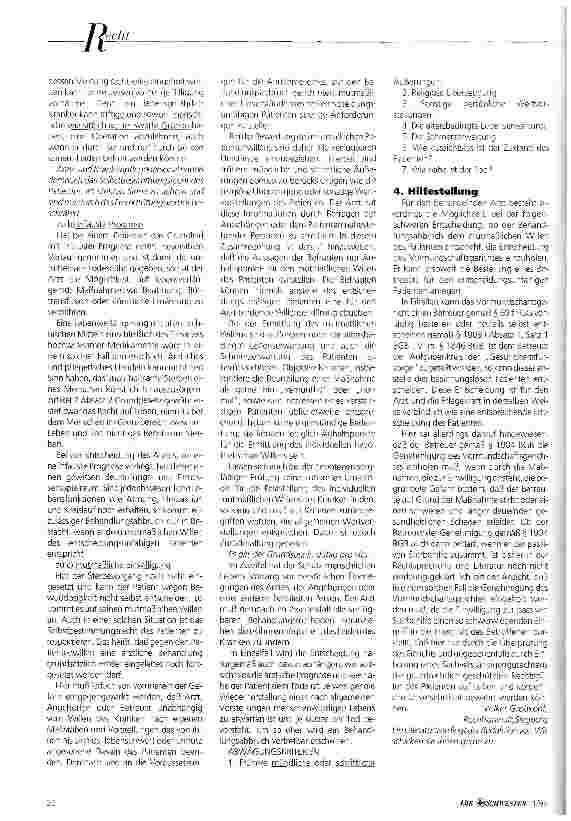 Vorschauseite 3: Sterbehilfe 1. Teil: Strafrechtliche Grenzen der Sterbehilfe