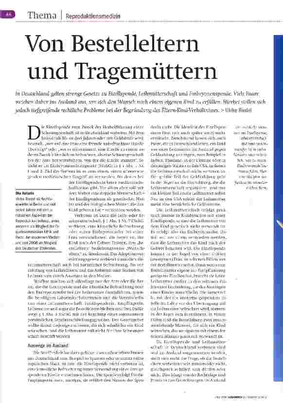 Vorschauseite 1: Von Bestelleltern und Tragemüttern